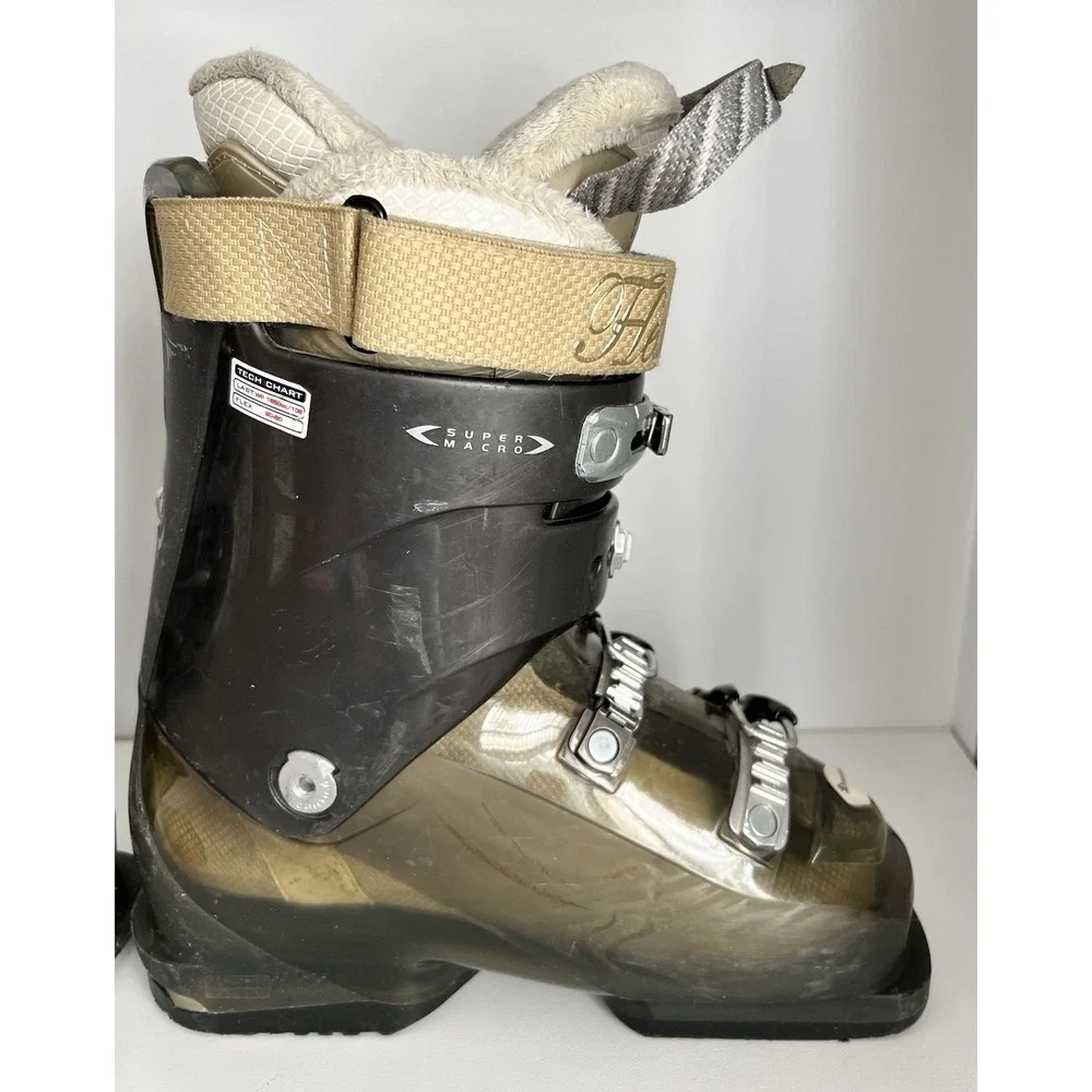 Head Womens Dream 10.5 Pearl‎ Ski Boots Sz 6-6 .5 Black Soft Walk + Grip System